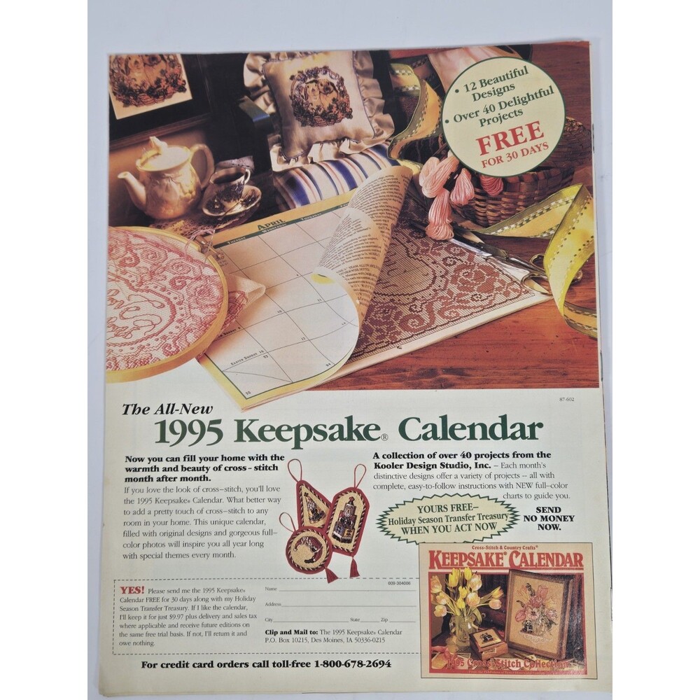 Cross Stitch & Country Crafts Sep Oct 1994 Halloween 21 Designs Magazine - Picture 5 of 8